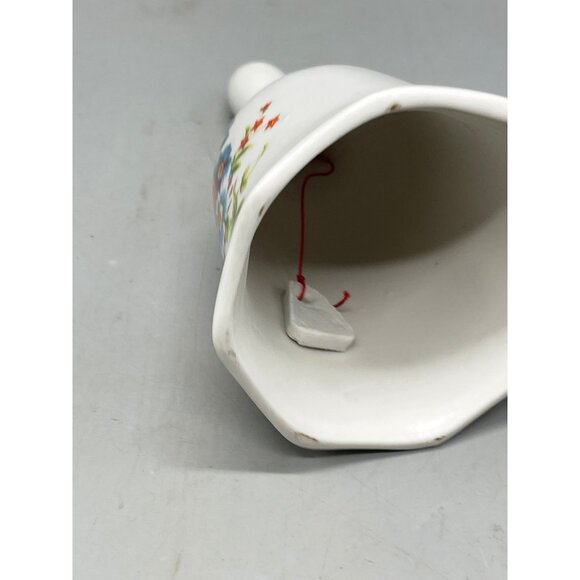 collector ceramic bells set of 2 white gold bands base of handle and bell READ - Picture 4 of 7